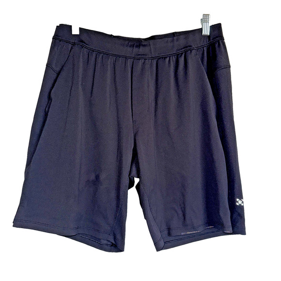 Lululemon Warp Light Shorts Mens Sz L Black Active Gym Athletic Running - Picture 1 of 11